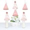 Big Dot of Happiness Pink Rose Gold Birthday - Birthday Hat Shaped Paper Cut-Outs - DIY Decorations Happy Birthday Party Essentials - Set of 20